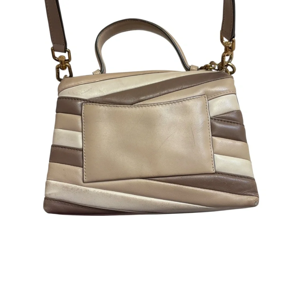 Tory Burch Kira Chevron Colorblock Top-Handle Satchel Bag Rare tlc